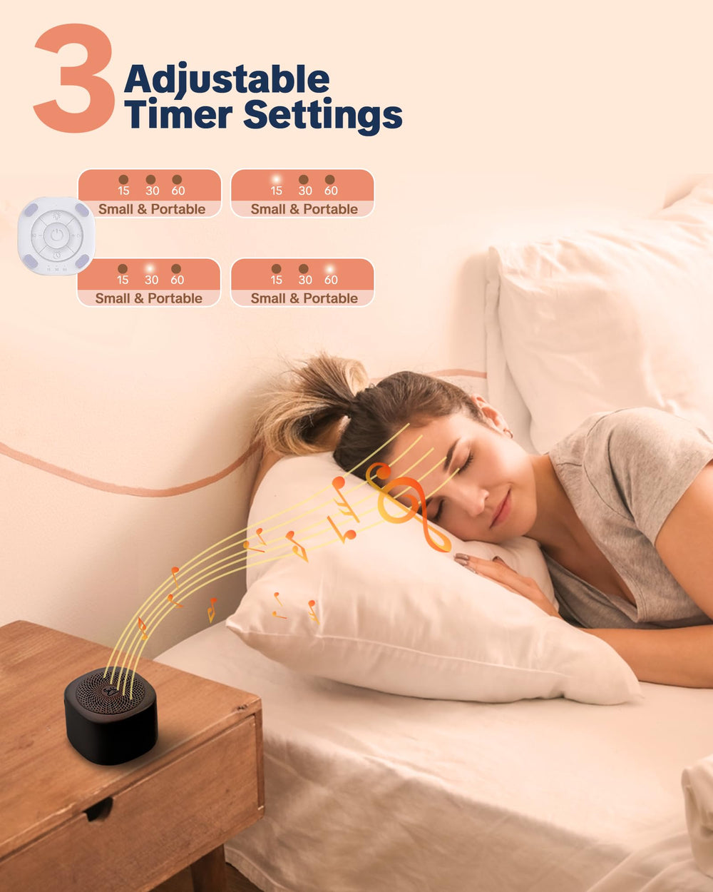 YONSEN travel white noise USB-C charging convenient power on the move