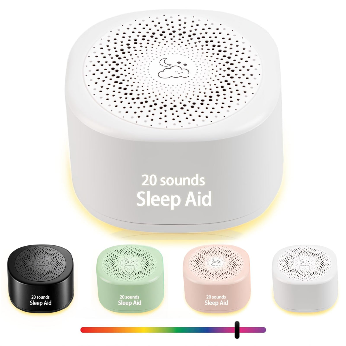 YONSEN travel white noise sound machine compact design for portable sleep aid on the go.