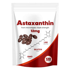 Yoqpoe Astaxanthin 12mg bottle and label