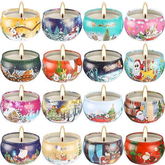 Peppermint scented candle in a 2.5oz jar