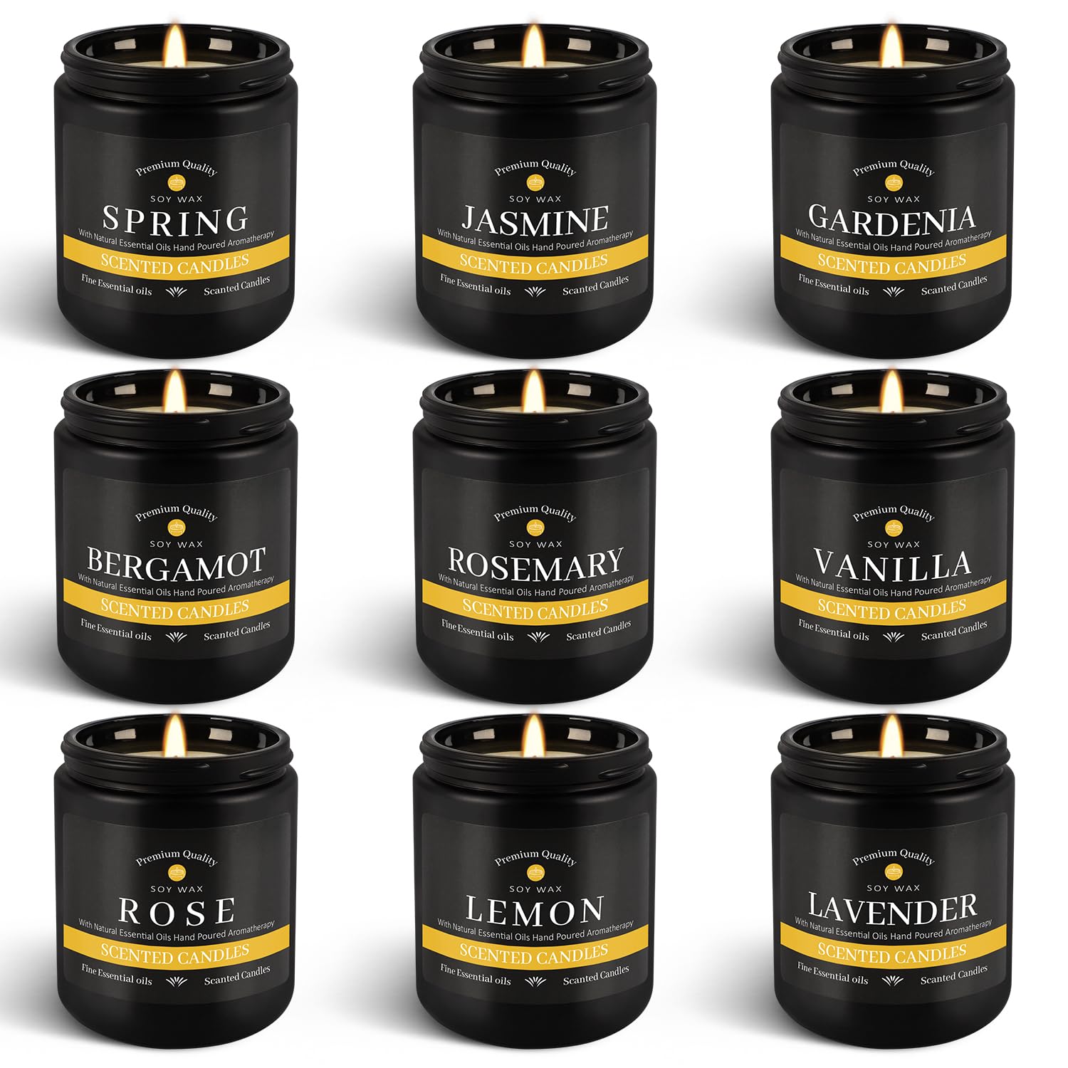 YOROXRG 9-Pack Candles Mint Scent