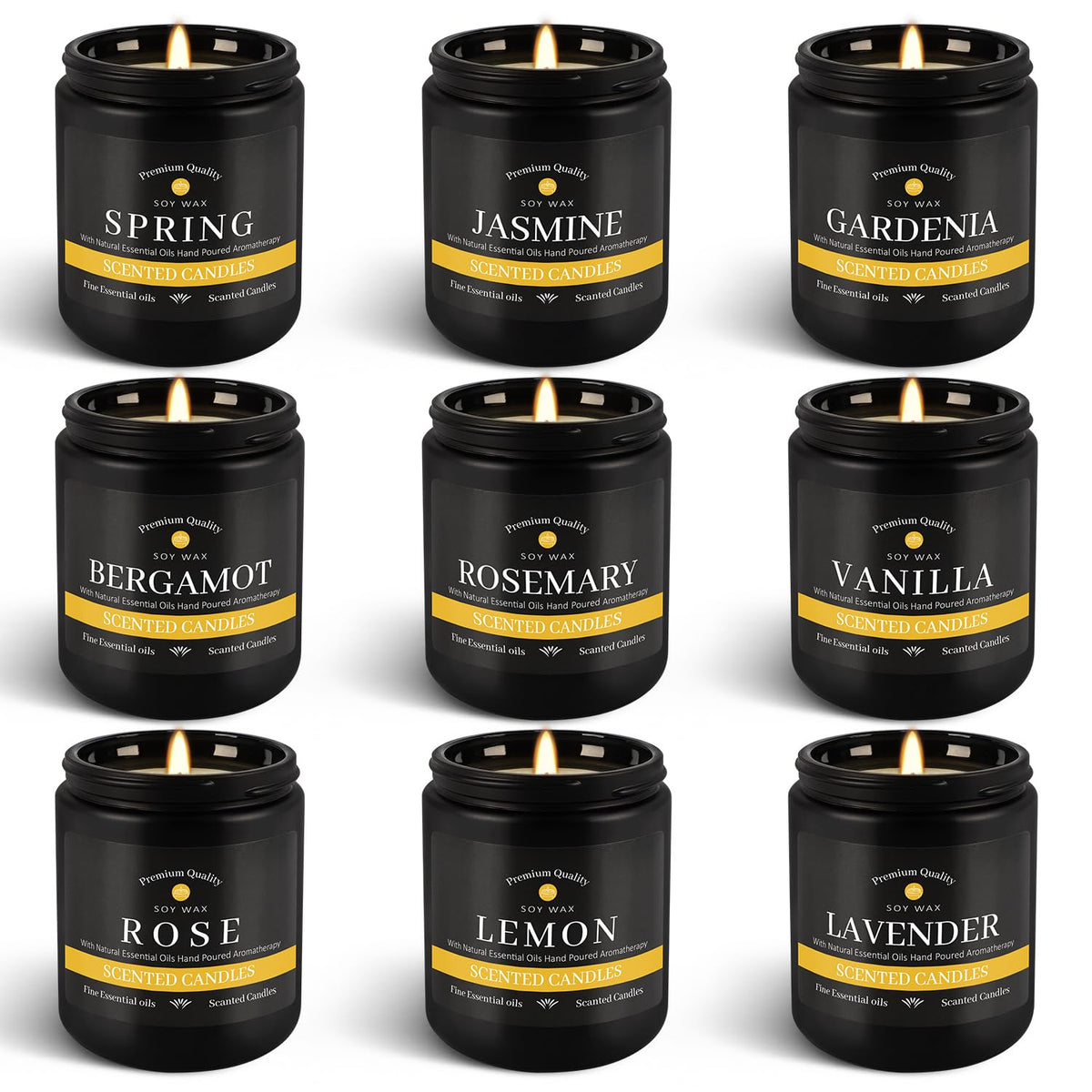 YOROXRG 9-Pack Candles Mint Scent