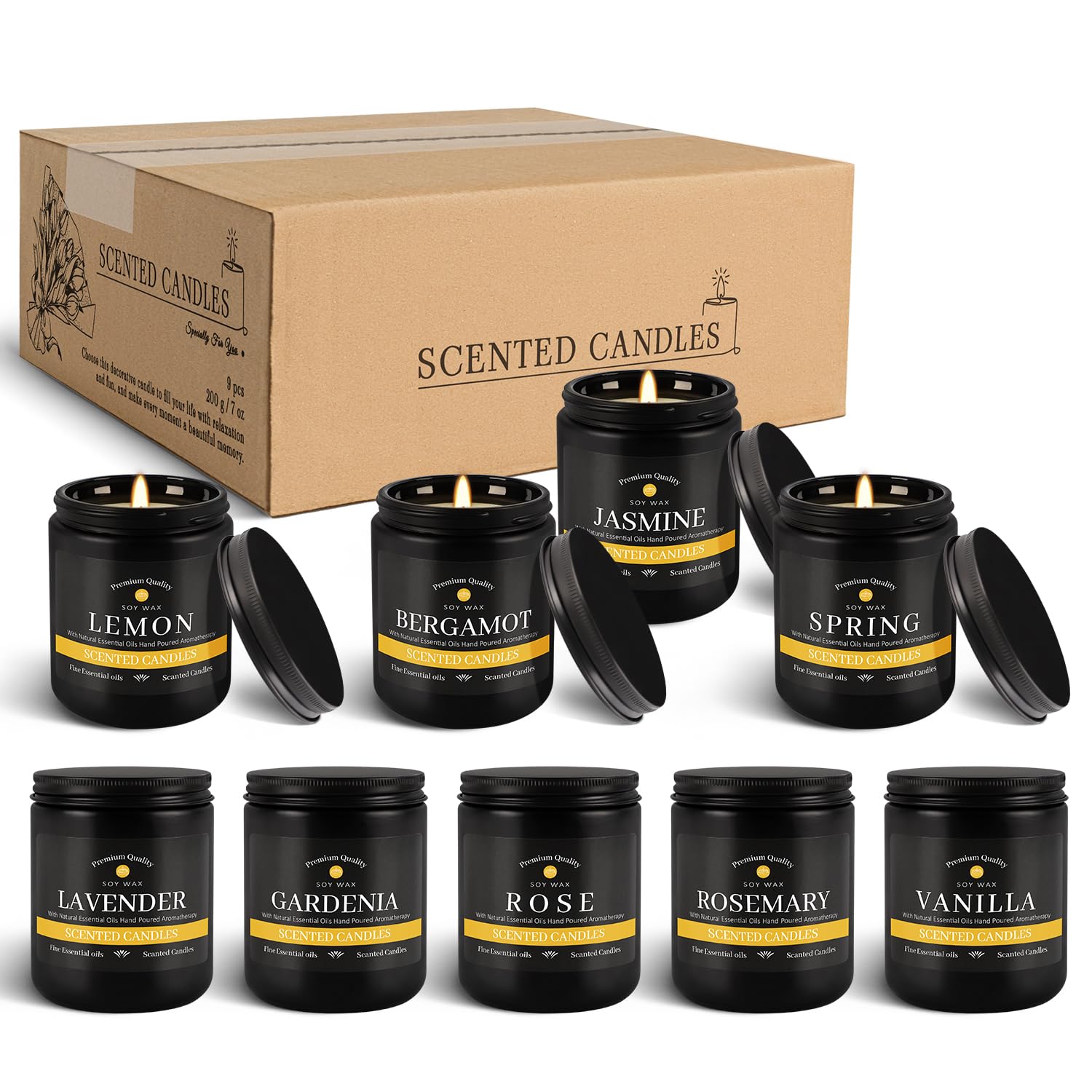 YOROXRG 9-Pack Candles Spring Scent