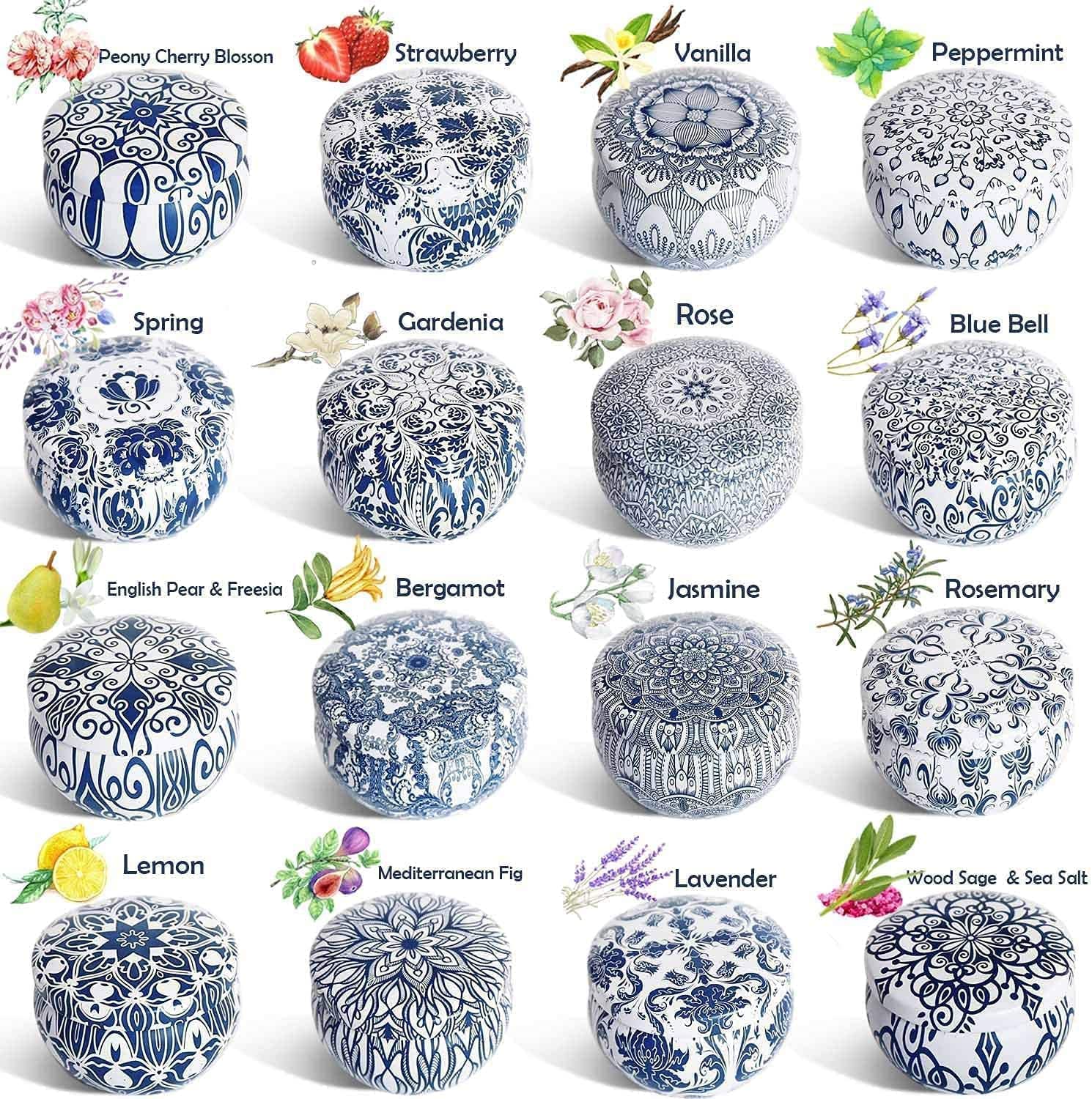 Peppermint fragrance travel tin candle from the YOROXRG set