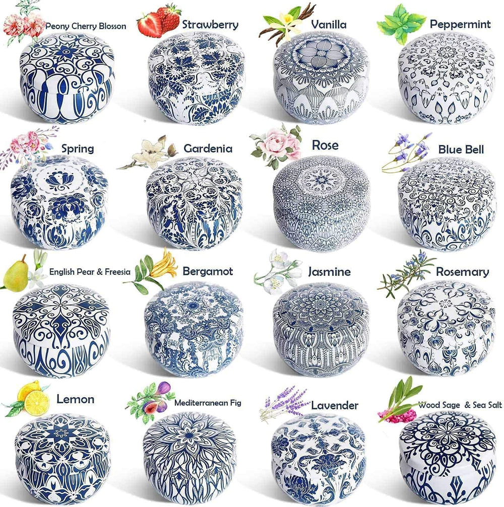 Peppermint fragrance travel tin candle from the YOROXRG set