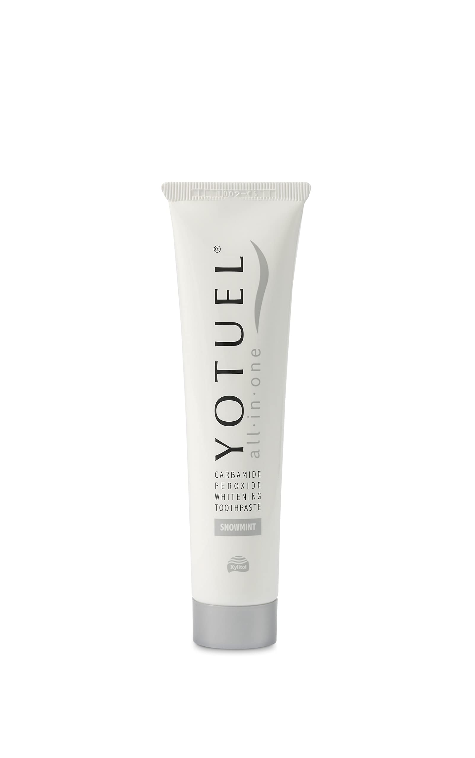 Product shot of Yotuel All-in-One toothpaste on white background