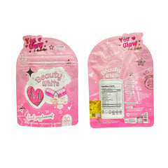 Supplement facts label for Beauty White 4 in 1 Glutathione Capsules