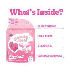 Bottle of You Glow Babe Beauty White Glutathione Capsules