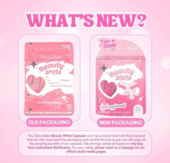 Packaging close-up of You Glow Babe Beauty White Glutathione Capsules