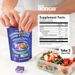 Organic KSM-66 Ashwagandha chews label and ingredients