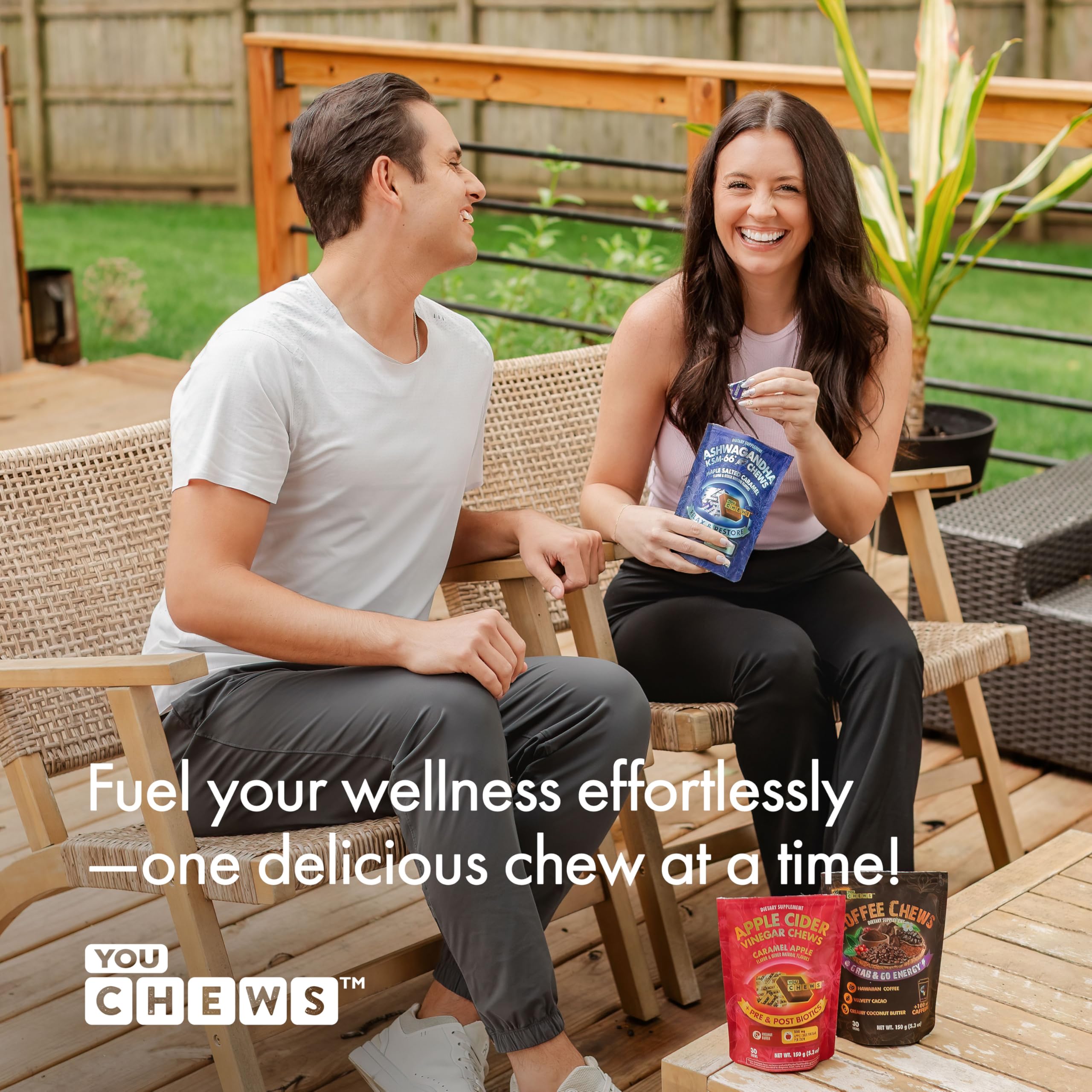 Travel-friendly, non-melting YouChews Ashwagandha chews