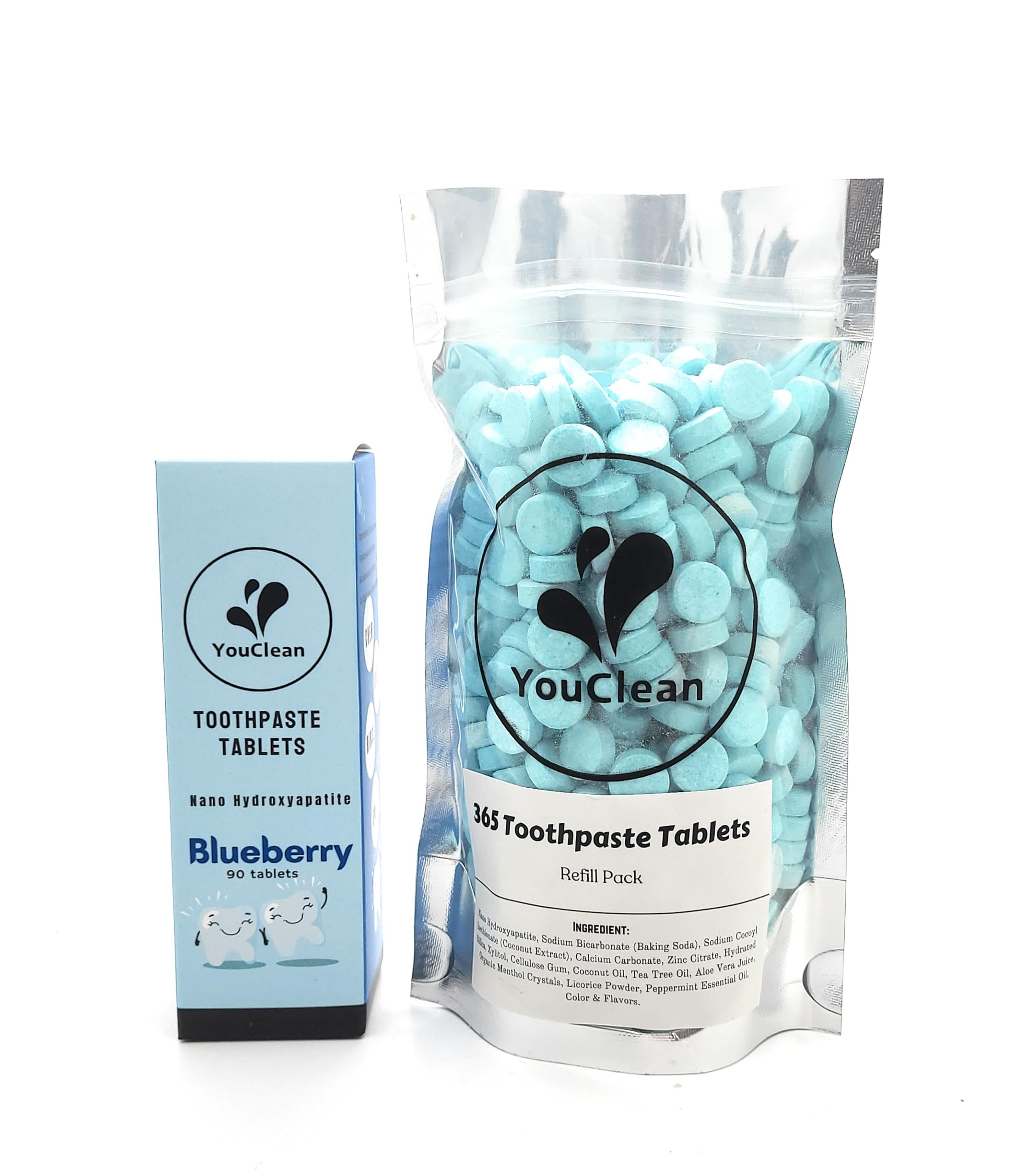 Travel-friendly setup with YouClean tablets and jar