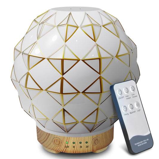 Youenkity diffuser glass cover close-up showing handmade craftsmanship for elegant room scent