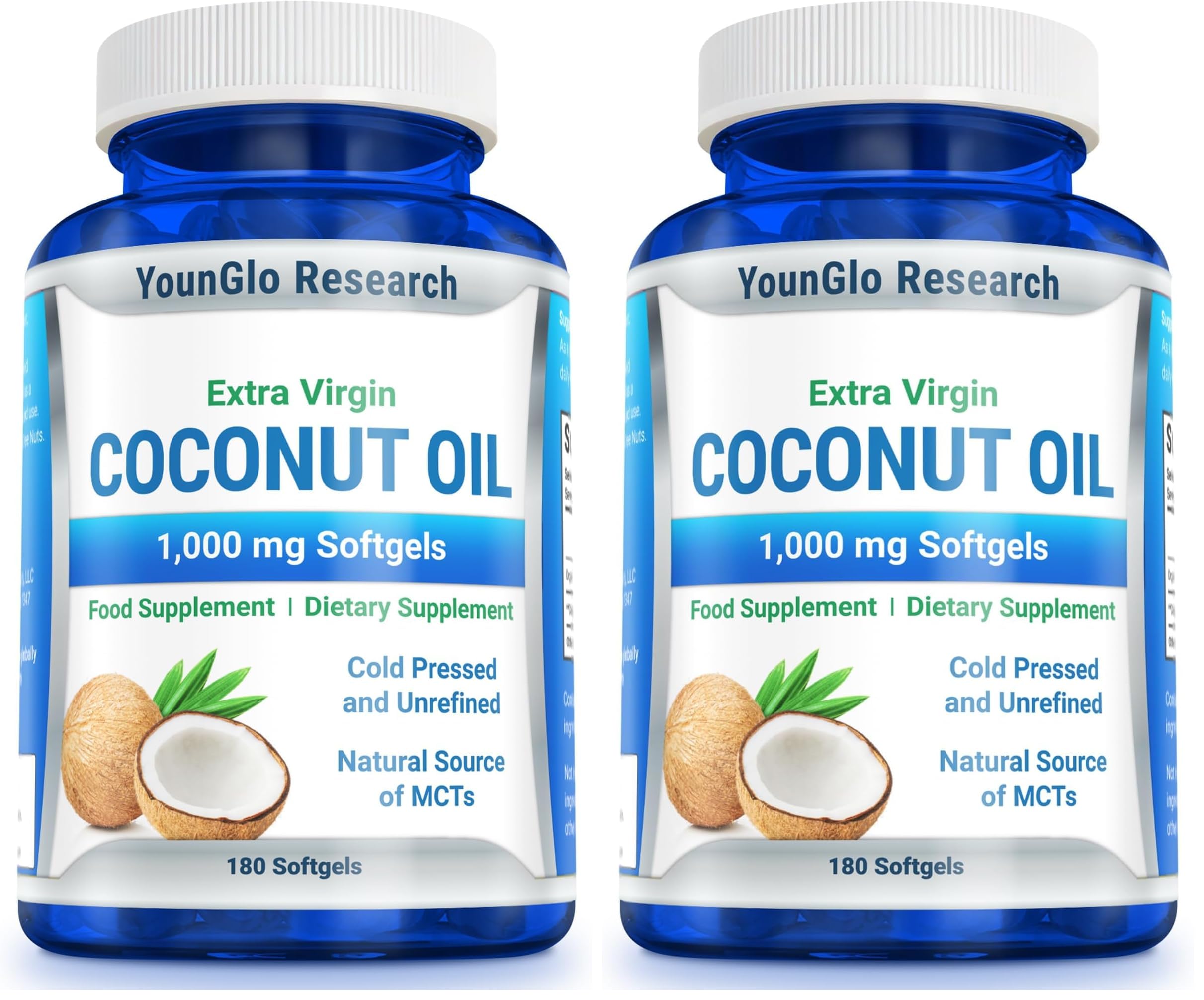 Front view of YounGlo Coconut Oil Pack 2