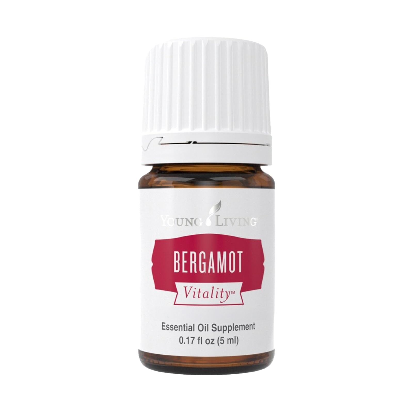 Young Living Bergamot Vitality 5ml bottle captures bright citrus aroma for culinary use.