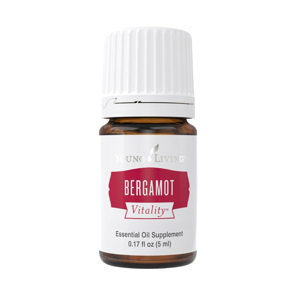 Young Living Bergamot Vitality 5ml bottle captures bright citrus aroma for culinary use.