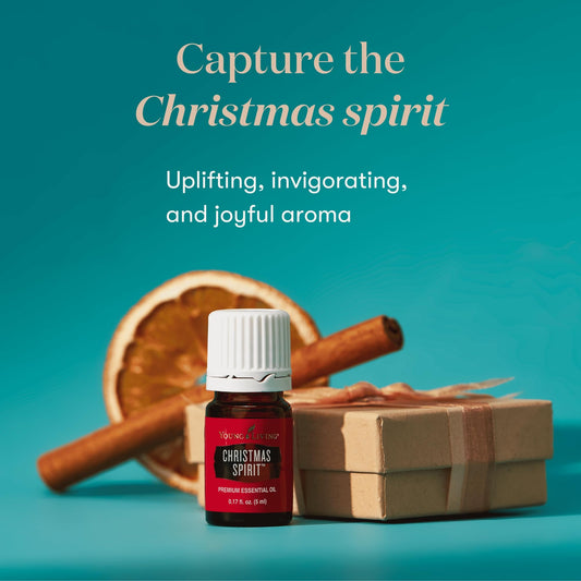 Close-up of Christmas Spirit bottle label