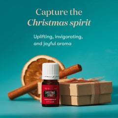 Close-up of Christmas Spirit bottle label