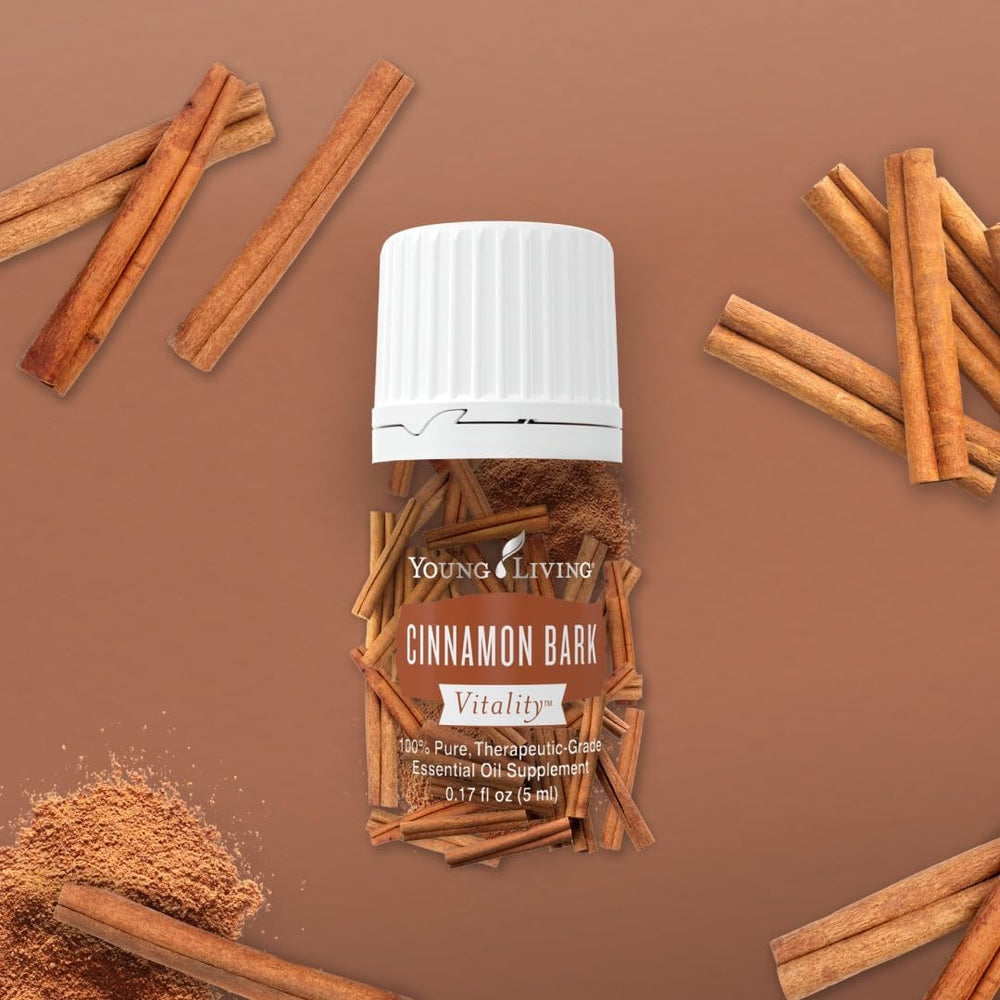 Young Living Cinnamon Bark Vitality over dish as spicy flavor enhancer.