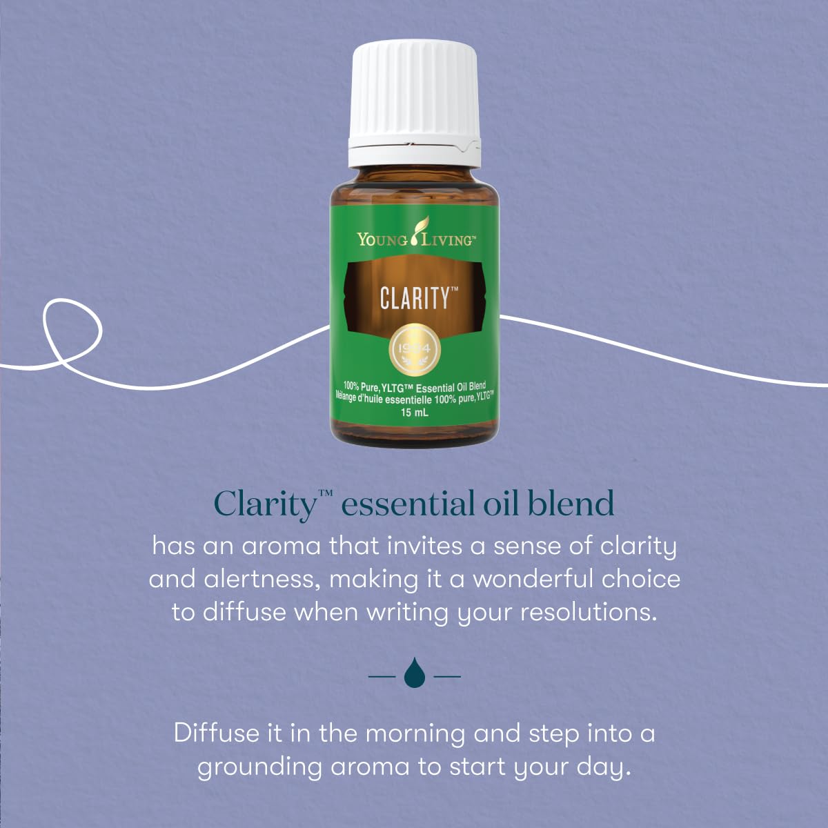 Young Living Clarity diffuser setup releasing uplifting aroma for concentration