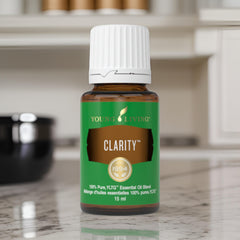 Young Living Clarity packaging and logo on box for brand trust