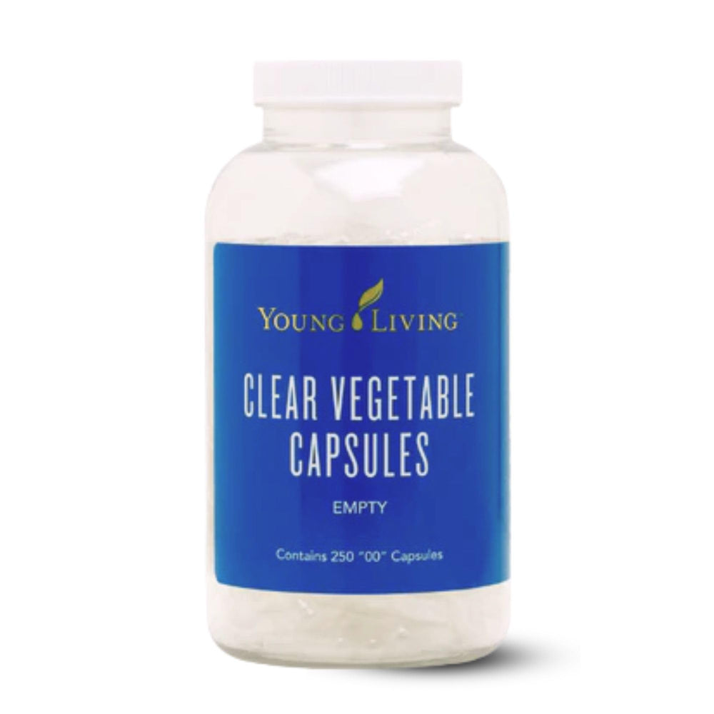 Young Living Clear Vegetable Capsules – 250 count; vegan-friendly, non-GMO, gluten & starch-free