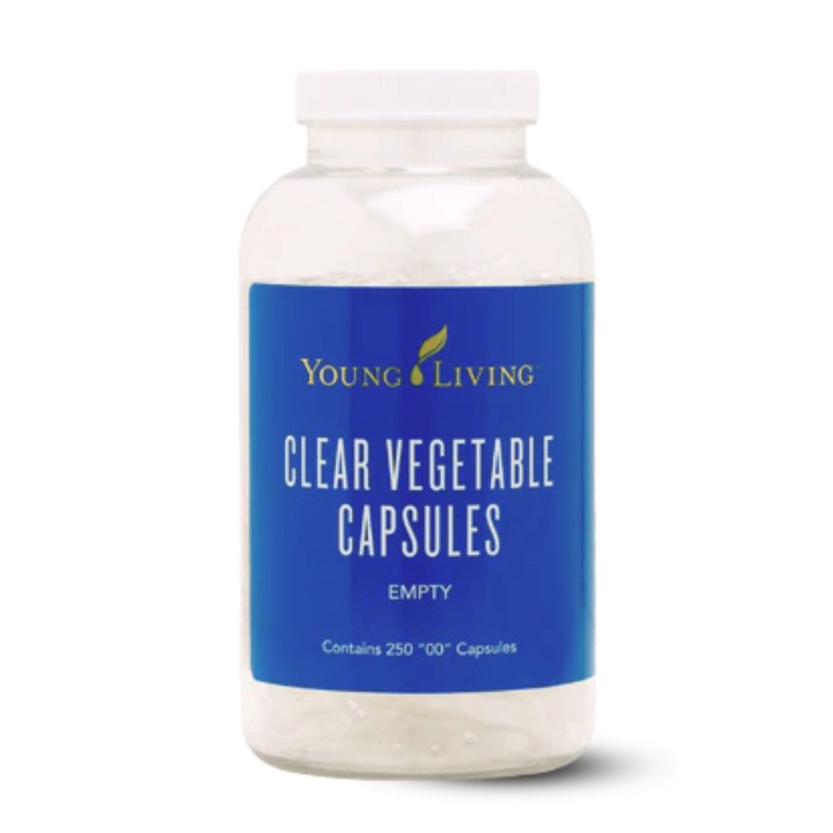Young Living Clear Vegetable Capsules – 250 count; vegan-friendly, non-GMO, gluten & starch-free
