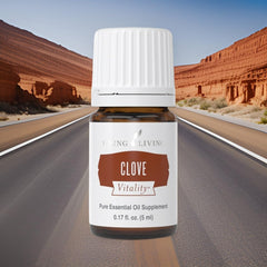 Young Living Clove Vitality drops ready to flavor teas and sauces.