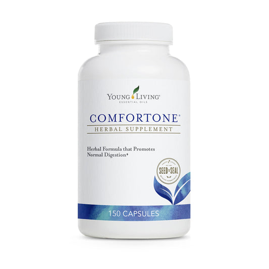 Young Living ComforTone capsules bottle and label
