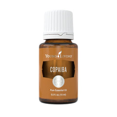 Young Living Copaiba Essential Oil 15ml bottle shown for skincare vitality and radiant skin potential.