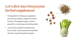 Young Living Detoxzyme preservative-free formula bottle close-up