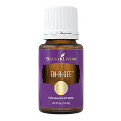 Young Living En-R-Gee bottle front, ideal for energizing aromatherapy and focus.