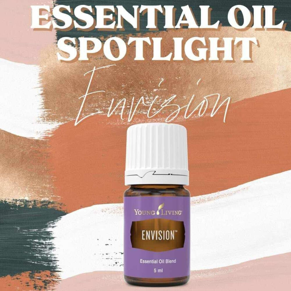Young Living Envision label close-up highlighting Seed to Seal quality.