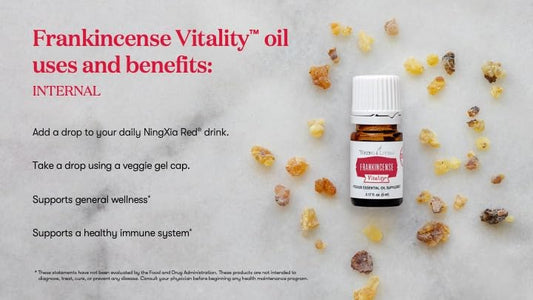 Frankincense Vitality 5ml bottle with label close-up