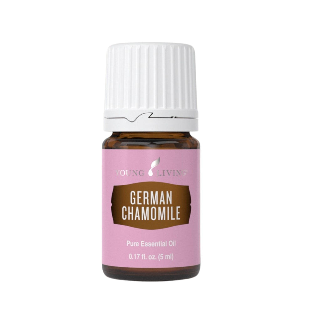 Young Living German Chamomile 5ml bottle front, ideal for calming aromatherapy.