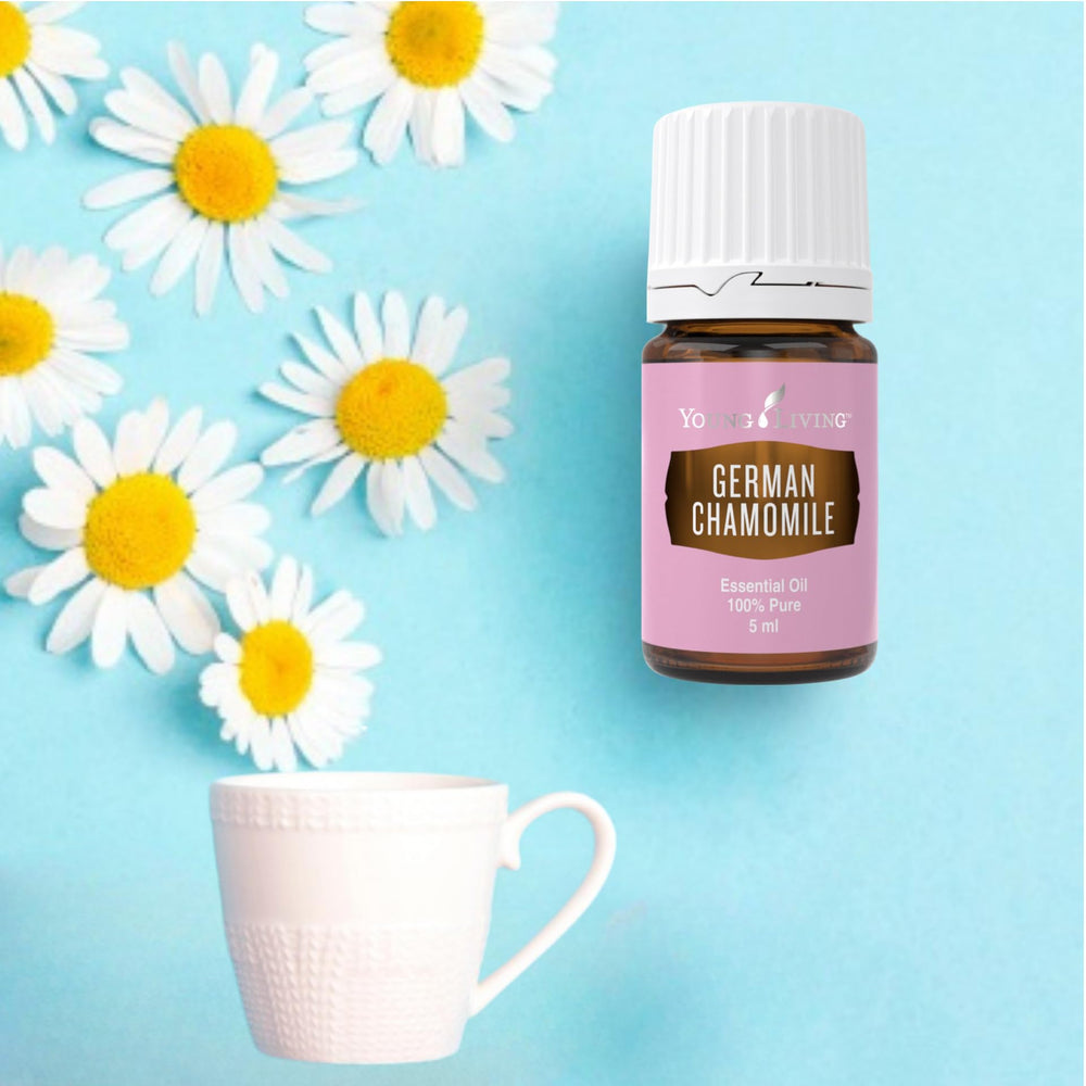 Cap close-up on German Chamomile 5ml, showcasing premium quality.