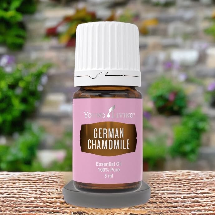 German Chamomile 5ml packaging next to a diffuser for relaxation.