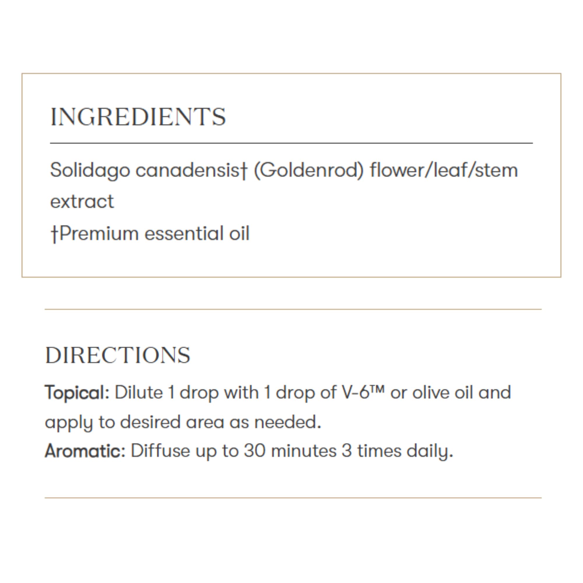 Young Living Goldenrod essential oil skin-care-blend demonstrating versatile topical use