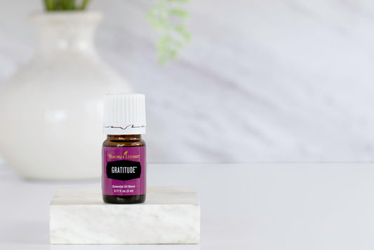 Young Living Gratitude diffuser setup delivers soothing aromatherapy.