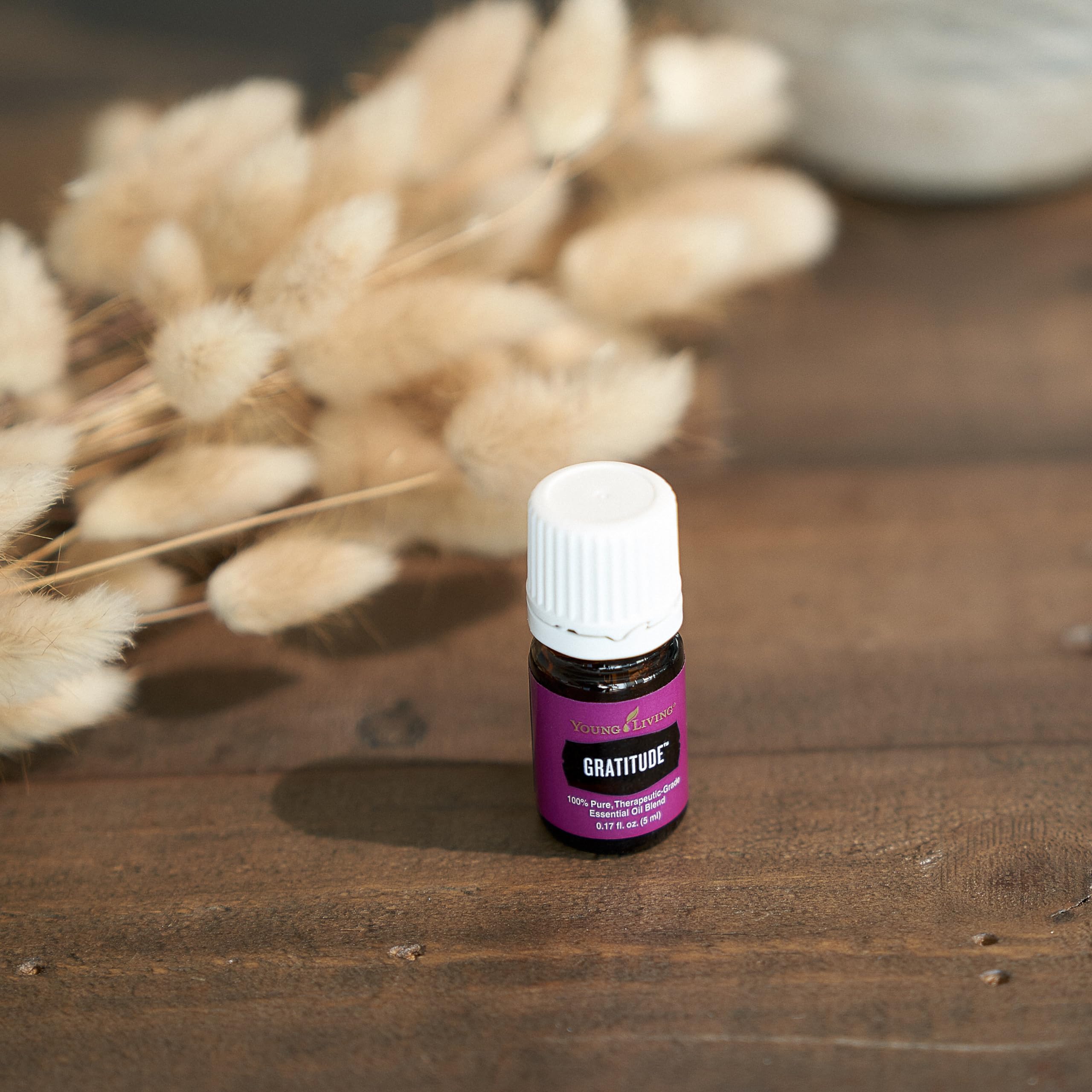 Young Living Gratitude self-care routine scene promotes balance and calm.