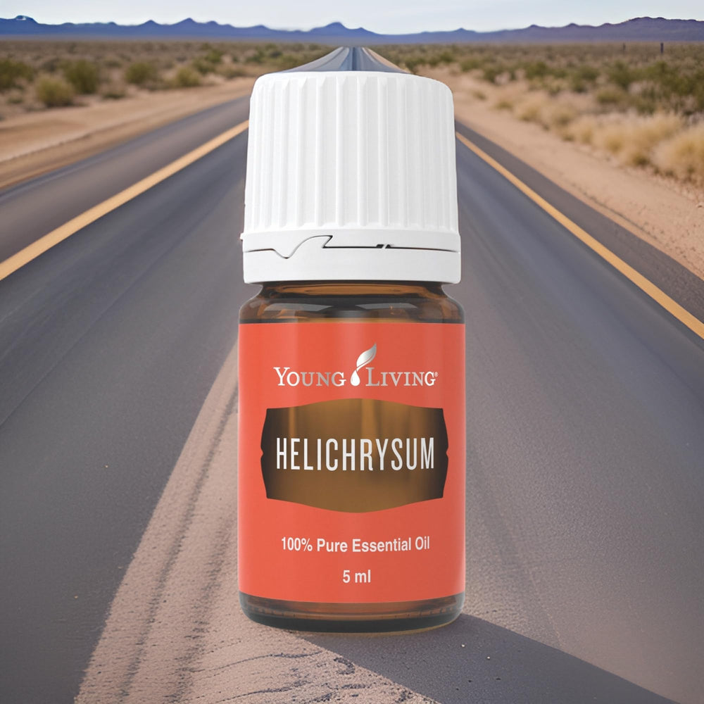 Young Living Helichrysum packaging box highlights gift-ready presentation and quality assurance