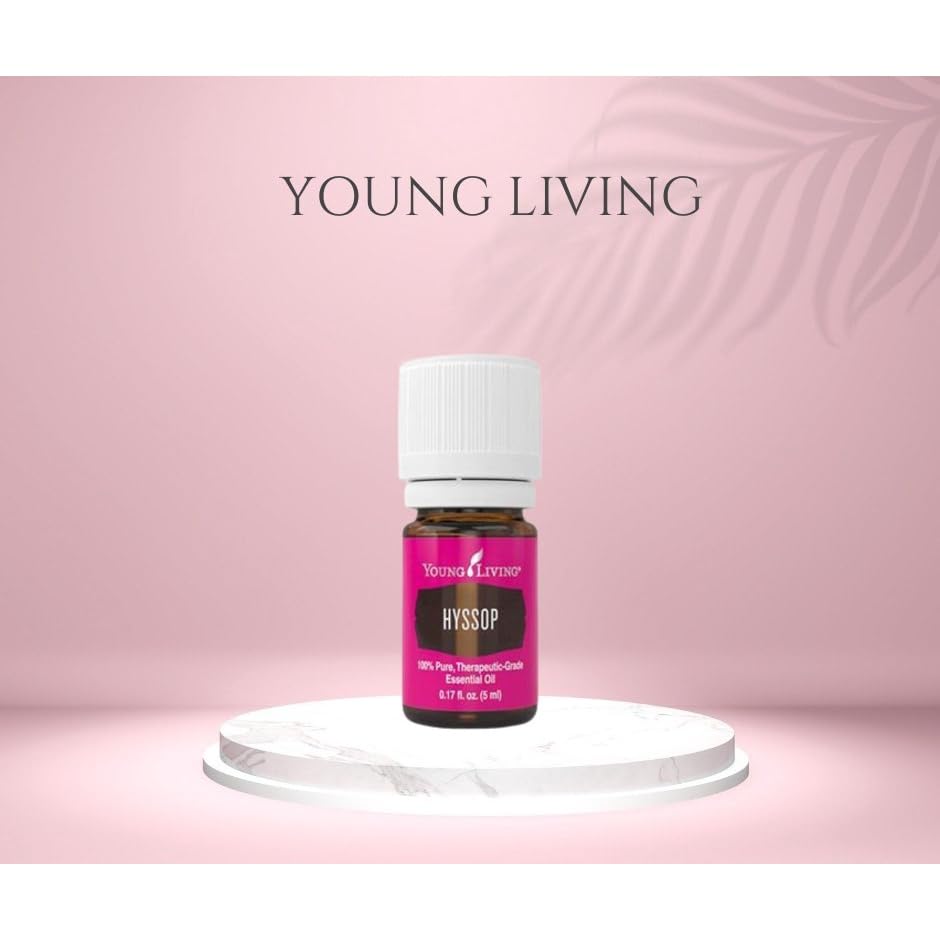 Young Living Hyssop aroma diffuser scene with minty-floral scent for focus