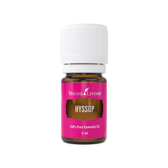 Young Living Hyssop Essential Oil bottle for focused meditation and calm