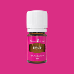 Young Living Hyssop essential oil in diffuser setup for meditation