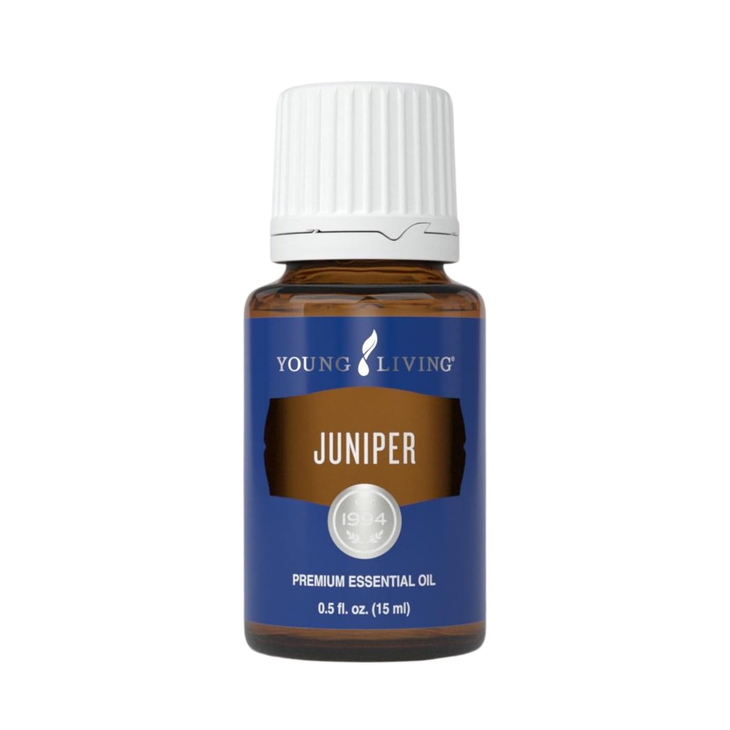 Young Living juniper essential oil bottle with fresh, grounding aroma.