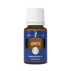 Young Living juniper essential oil bottle with fresh, grounding aroma.