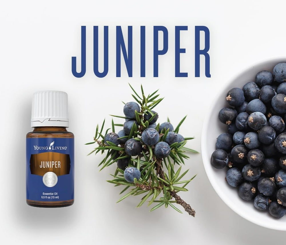 Young Living juniper essential oil skincare routine adds crisp clarity.