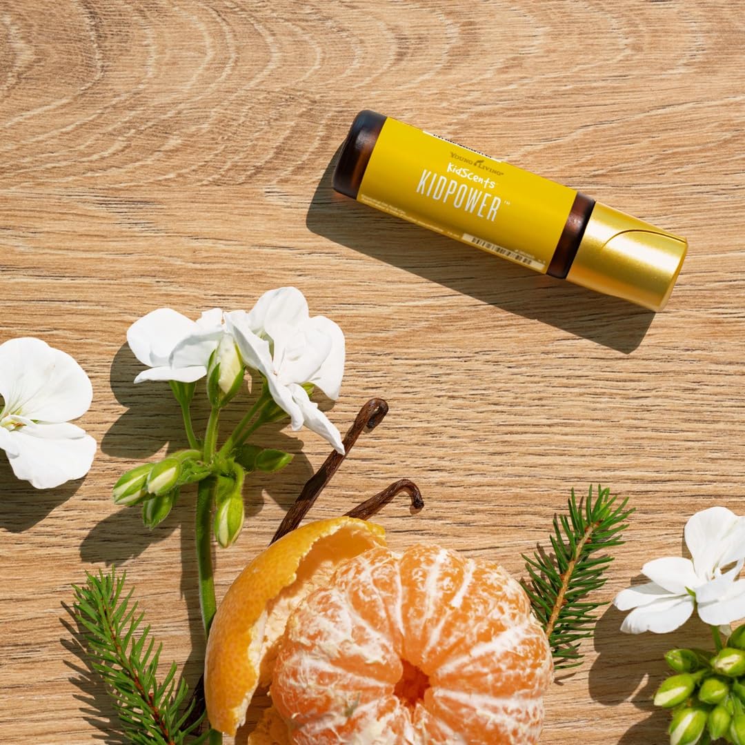 Young Living KidPower roll-on application enables quick, mess-free scent touch.