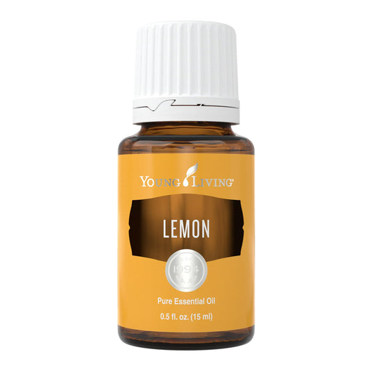 Front view of Young Living Lemon 15ml bottle