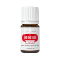 Young Living Lemongrass Vitality bottle with citrus aroma for culinary flavoring.